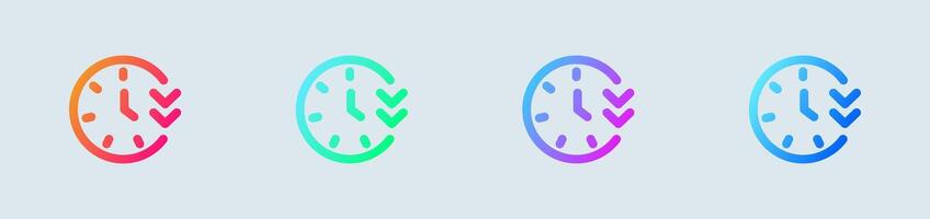 Slow line icon in gradient colors. Measure signs illustration. vector