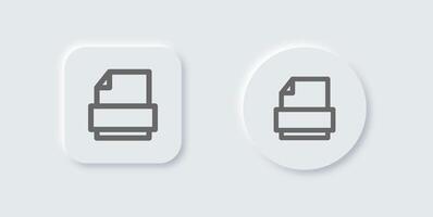 Format line icon in neomorphic design style. File type signs illustration. vector