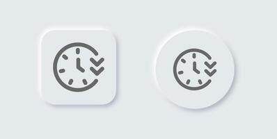 Slow line icon in neomorphic design style. Measure signs illustration. vector
