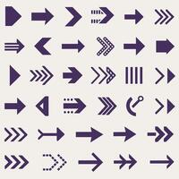 Various arrows and arrows in different shapes and sizes vector