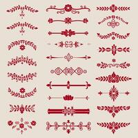 Set of decorative elements vector