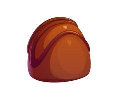 Chocolate candy with a shiny, smooth rich texture vector