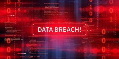 Data breach ransomware screen malware cyber attack vector