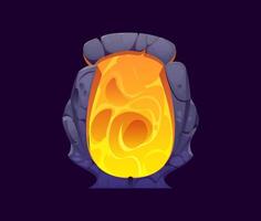 Fantasy game magic portal door or gate game asset vector