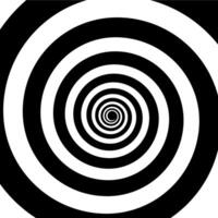 Psychedelic hypnotic swirl pattern hypnosis effect vector