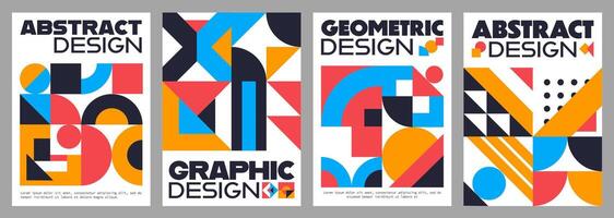 Abstract modern geometric pattern posters vector