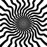 Psychedelic hypnosis swirls, hypnotic pattern vector
