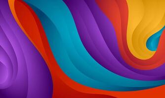 modern colorful dynamic striped wave pattern background vector
