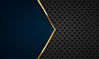iron texture and gold lines modern background design vector