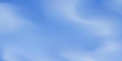 Blurred background with white fluffy clouds. Elegant ocean blue gradient texture for modern web design. vector