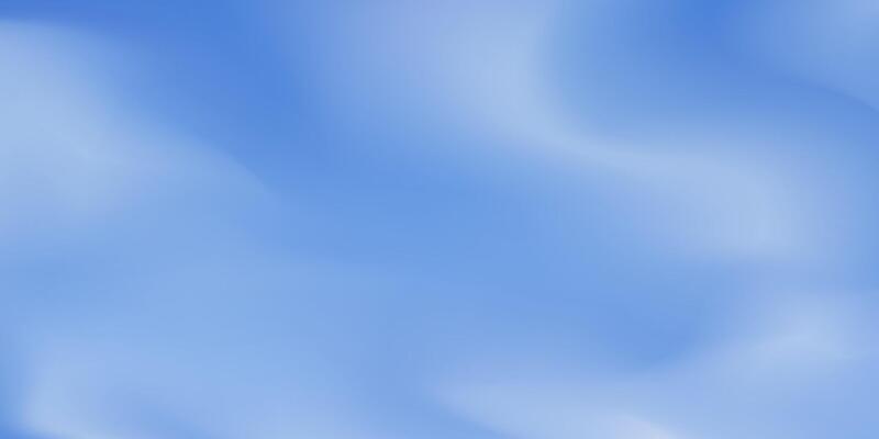 Blurred background with white fluffy clouds. Elegant ocean blue gradient texture for modern web design.