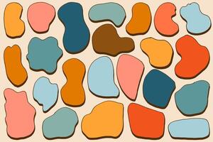 Hand drawn chat bubble in retro colors. Frames for selecting text. Speech frames in cartoon style vector