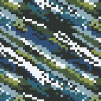 Hunting camouflage pixel pattern with military texture. Abstract army background for apparel and gear. vector