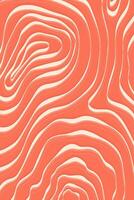 Linear stylized salmon fillet texture. Abstract soft pink background. Perfect for sushi restaurant designs and fish packaging. vector