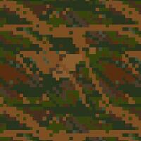 Abstract army camouflage pixel pattern for hunting. Military-inspired background texture for outdoor wear. vector