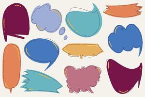 Chat bubble collection. Abstract text boxes for selecting text.. Colorful cartoon speech chat bubbles. vector