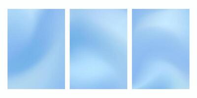 Set of mesh gradient backgrounds with fluid waves. Abstract pastel color compositions for modern design projects. Soft clouds. vector