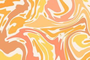 Abstract design with psychedelic trippy vibes in yellow color tones isolates on white background. Simple groovy waves design. vector