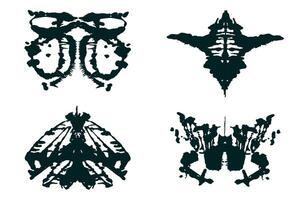 Geometrical Rorschach silhouette for psychological test. vector
