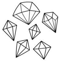 ruby gemstones, illustration line art vector