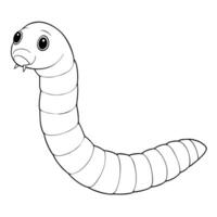 worm, illustration line art vector