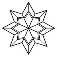 a color image of a six-pointed star composition on a white background using triangles, hexagons, vector