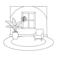 the area of the room, illustration line art vector