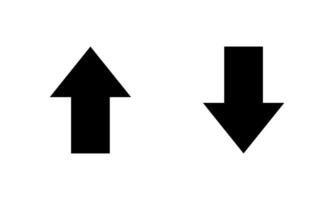 Up and down arrow icon in trendy style. Upward and downward sign symbol vector
