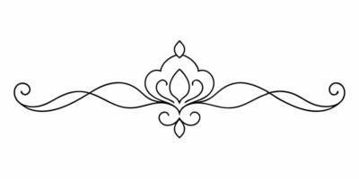 100 perfect top and bottom mirroring symmetrical hand-drawn moroccan ornament text divider, swirls, vector