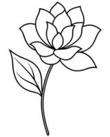 minimalistic, flower, illustration line art vector
