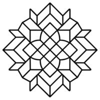 coloring pages for kids, bold line art, web-like pattern with interlocking squares, vector