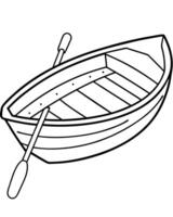 a coloring page of an rowing with no color just black lines, illustration line art vector