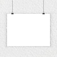 realistic poster presentation with paper background vector