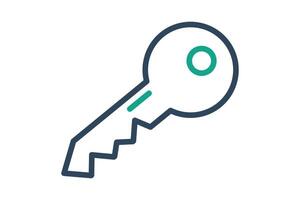 Key icon. line icon style. icon related to reception. hotel elements illustration vector