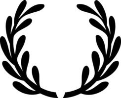 Laurel wreath icon Branch with leaf Frame Border vector