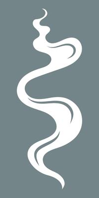 Silhouette of smoke, perfume fragrance perfume, cigarette smoke. Unpleasant odour or stench, toxic smoke and gas in the atmosphere. Upward rising vapour.