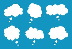 Set of speech or thought bubbles with different shapes, text chat cloud for comments, posts, comics. Modern social media template and label. Message Template. Dialogue box icon. vector