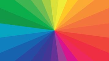 Background colour circle 24 colours. Rays of rainbow diverge from the centre. A circular rainbow. Infographic. Colouristics. Oswald's circle vector