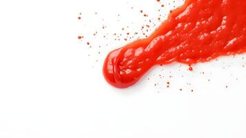 Rich and Flavorful Tomato Paste on a White Background photo