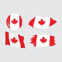 set canada national flag vector