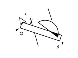 Simple abstract composition for modern graphic poster design, line background, with minimal motion art with black and white elements. vector