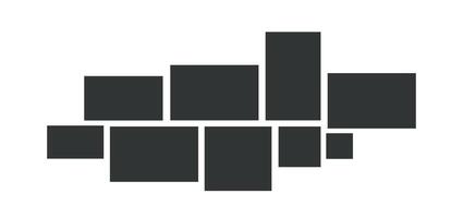 Template for photo collage. Composition with frames for pictures. Design layout images. simple gallery. vector