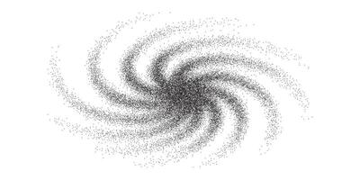 Dot particle space element isolated. Galaxy or black hole abstract pattern. Stipple design illustration with grunge effect vector