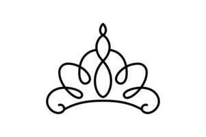 Crown icon aesthetics thin line sign. Outline Crown Isolated Contour Symbol Illustration for your web and mobile app design logo concept vector
