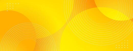 yellow abstract background with circle shapes vector
