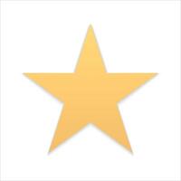 Classic five pointed star with sharp angles symbol of award achievement realistic 3d template vector