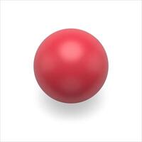 Red classic glossy realistic circle ball clear 3d template for balloon or globe design vector