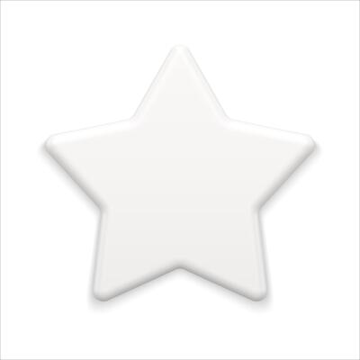 Elegant realistic ornamental five pointed star classic decorative badge award insignia 3d