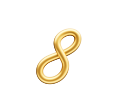 3d Golden Shiny Digit 8 Number Eight Rounded Inflatable Font 3d Illustration png