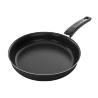 Black Frying Pan isolated on transparent background png